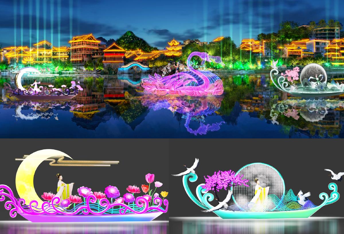 2023年下司古镇灯光打造